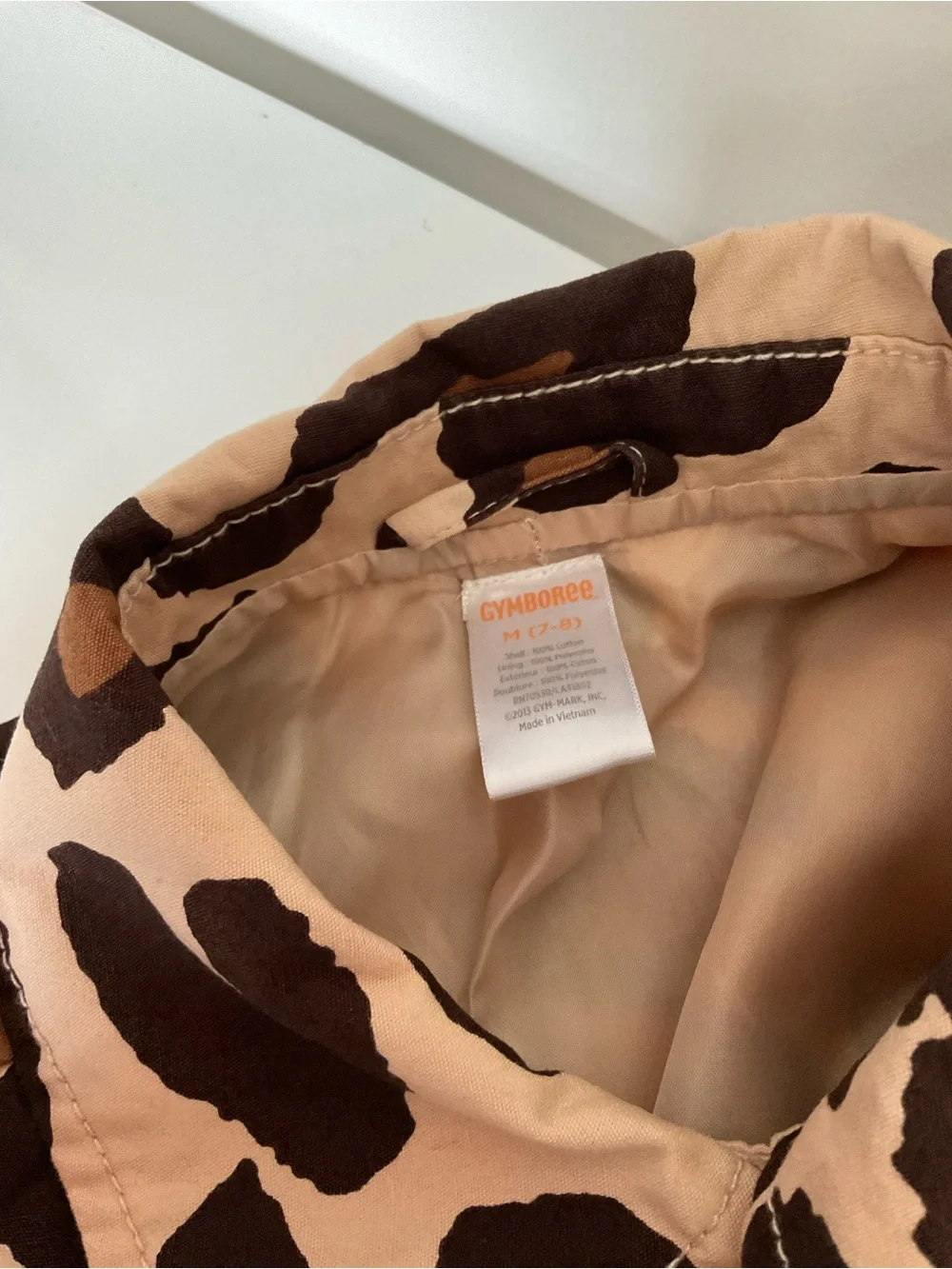 Gymboree Kids Leopard Print Trench Coat - Brown/Beige Size M(7-8)